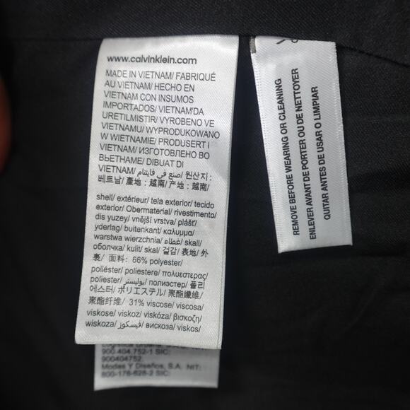 Calvin Klein Refined Stretch Cinched Blazer Women's Black Beauty - Size 6 - Picture 8 of 11